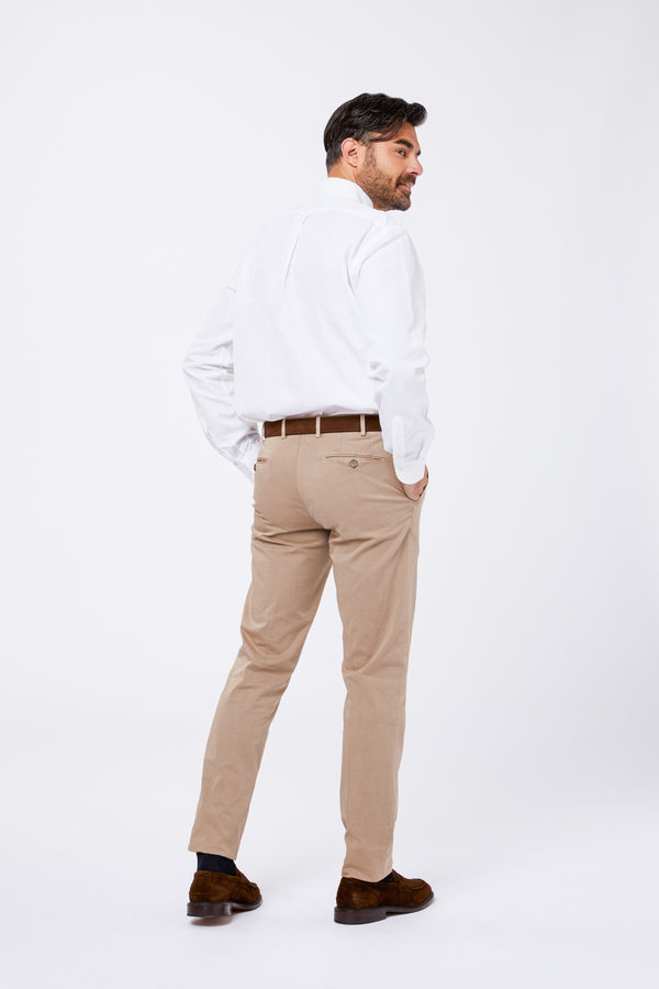 Camicia Bianca Cotone Ottoman Collo Button Down