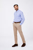 Camicia Celeste Jersey Collo Button Down