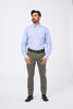 Camicia Azzurra Cotone Fil a Fil Collo Button Down CASIMID 44 Principe di Firenze 