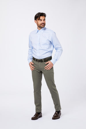 Camicia Celeste Giro Inglese Collo Button Down TICASIA 8 Principe di Firenze 