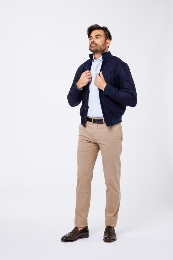 Camicia Celeste Cotone Collo Francese CIATENA 8 Principe di Firenze 