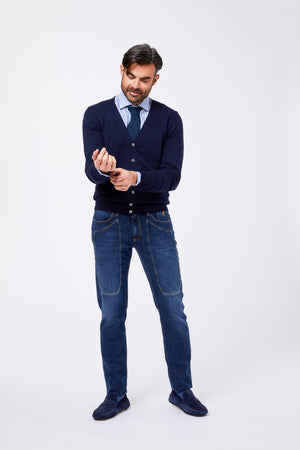 Camicia Azzurra Popeline Collo Mezzo Francese RINPOGA B002 Principe di Firenze 