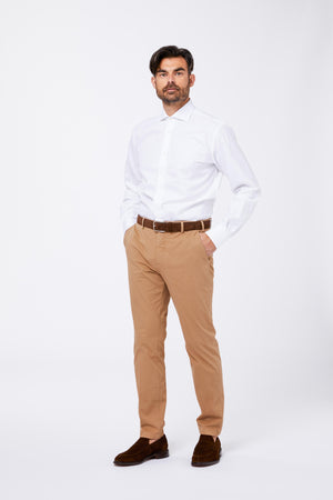 Camicia Bianca Cotone Twill Diagonale BARTO 1 Principe di Firenze 