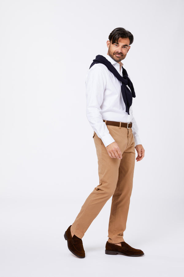 Camicia Bianca Cotone Twill Diagonale BARTO 1 Principe di Firenze 