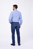 Camicia Azzurra Cotone Fil a Fil Collo Francese ILOD 44 Principe di Firenze 