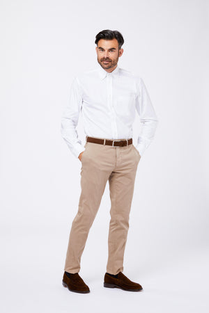 Camicia Bianca Cotone Oxford Unito Collo Button Down FIODRO PTC Principe di Firenze 