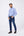 Camicia Celeste Cotone Riga Pari Larga Collo Button Down POLIGA B064 Principe di Firenze 