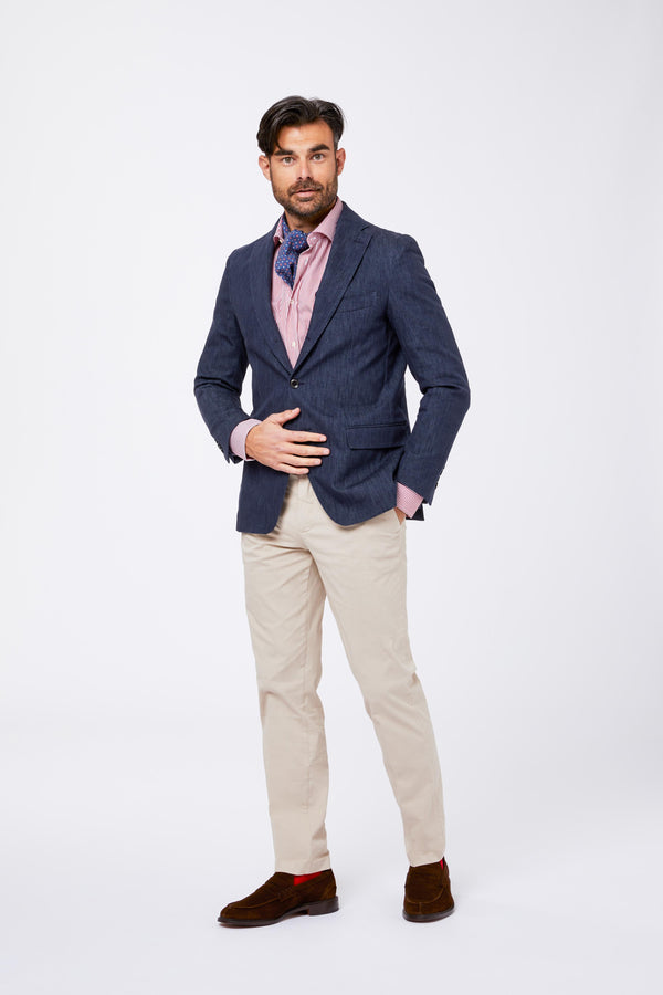 Camicia Rossa Cotone Collo Francese VISTALO 120 Principe di Firenze 