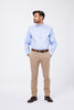 Camicia Celeste Cotone Collo Mezzo Francese SARBO 3 Principe di Firenze 