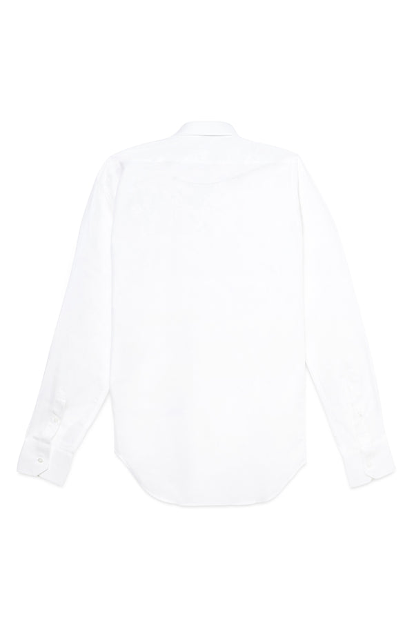 Camicia Bianca Cotone Oxford Unito Collo Francese PEPITO PTC Principe di Firenze 