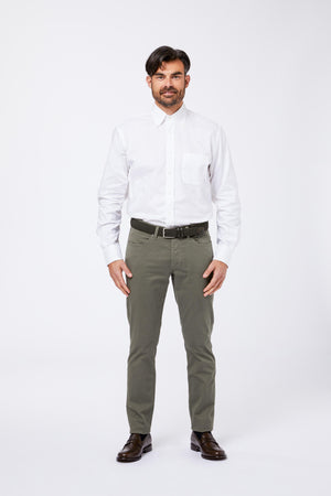 Camicia Bianca Giro Inglese Collo Button Down TICASIA 1 Principe di Firenze 