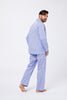 Pigiama Cotone Popeline Quadretto Azzurro LAPIMO B004 Principe di Firenze 