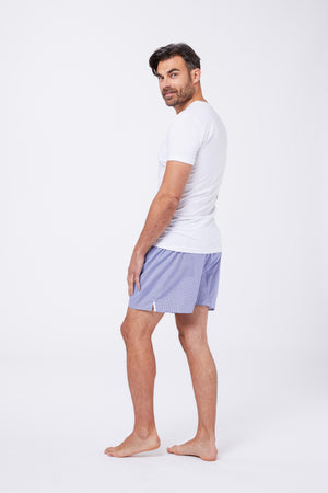 Intimo Cotone Quadretto Vichy Azzurro RIPOGIA B002 Principe di Firenze 