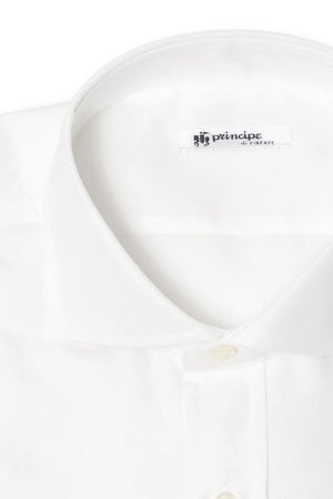 Camicia Bianca Cotone Oxford Unito Collo Francese PEPITO PTC Principe di Firenze 