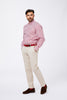 Camicia Rossa Cotone Collo Francese VISTALO 120 Principe di Firenze 