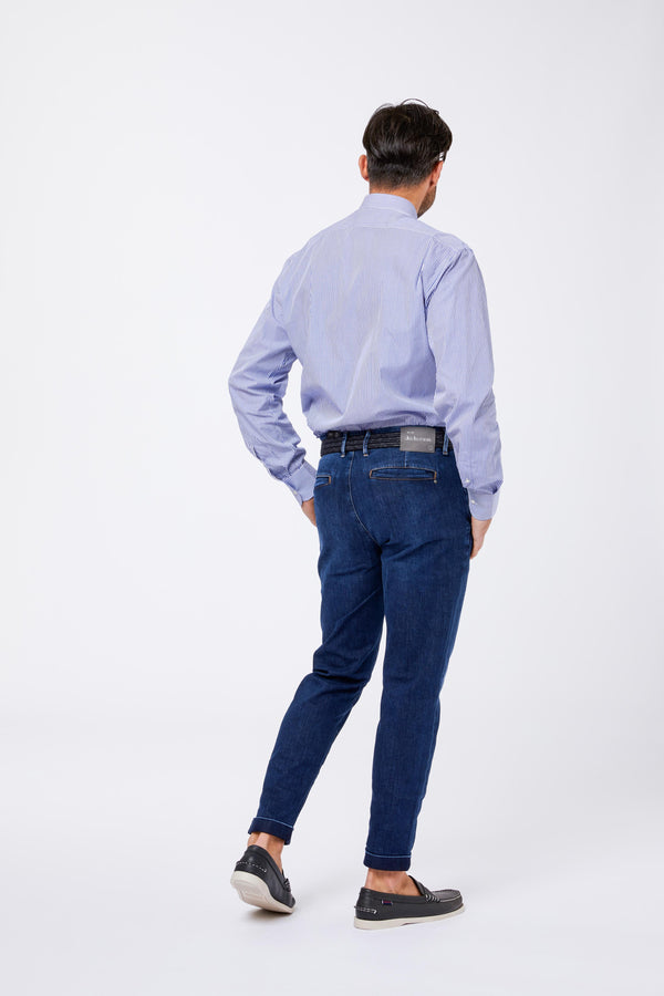 Camicia Azzurra Cotone Collo Francese VISTALO 12 Principe di Firenze 