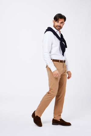 Camicia Bianca Cotone Twill Diagonale BARTO 1 Principe di Firenze 