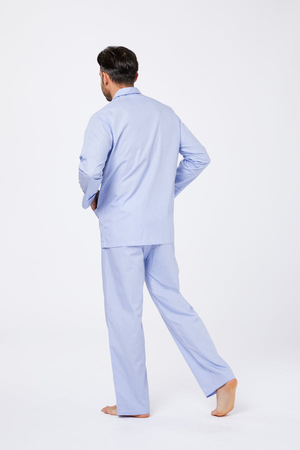 Pyjama en coton bleu clair